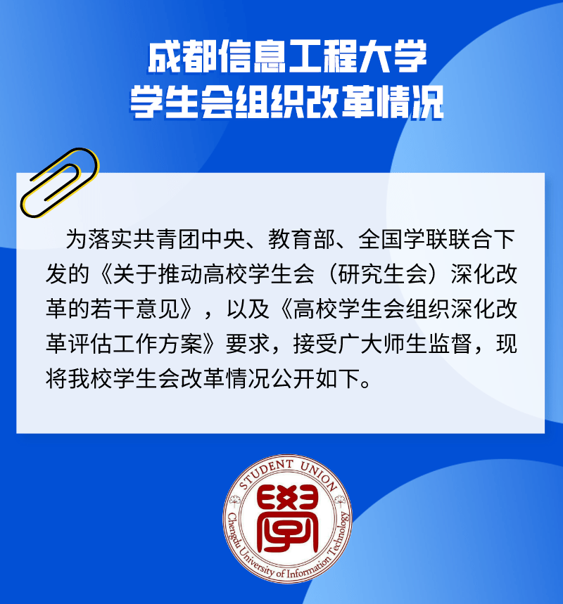 学生会成都信息工程大学学生会改革进行时