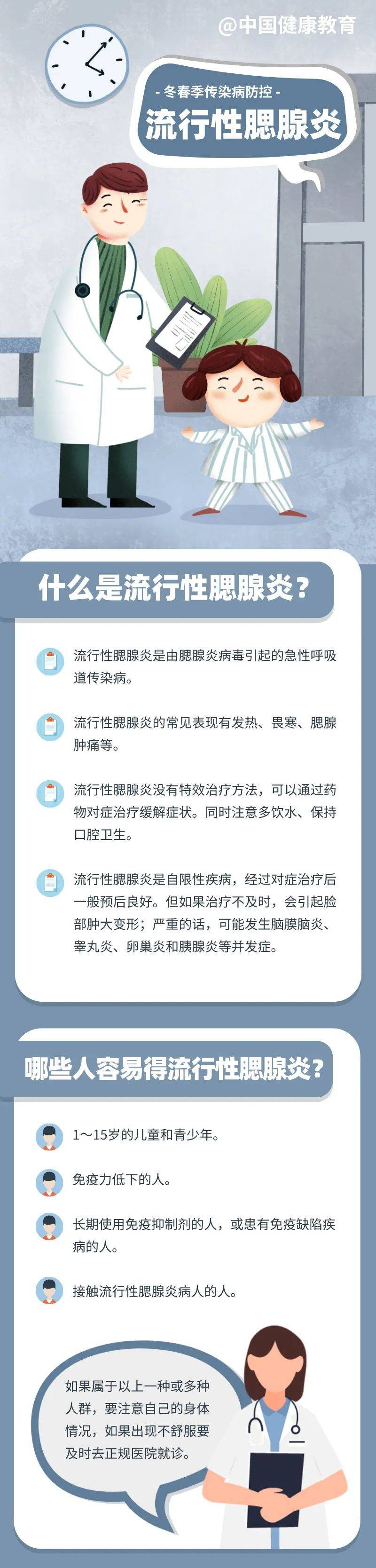 冬春季传染病防控 | 关于流行性腮腺炎的预防和常见误区,一图读懂!