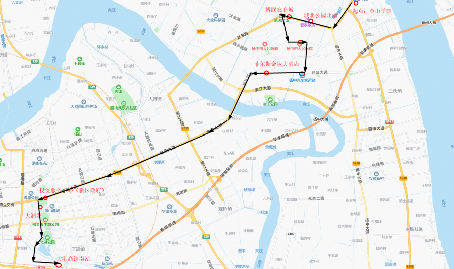 扬中至大港南站y002路公交线路试行即将开通12月16日试行