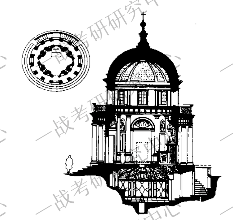 拉丁十字教堂(简答 画图) 【   】 巴黎圣母院 结构处理 飞扶壁 罗马