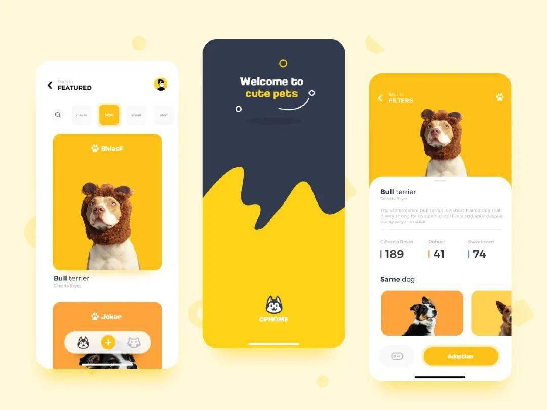 爱护萌宠25组宠物主题appui界面设计