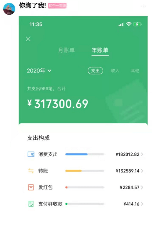 微信年度账单出炉海盐网友晒出1280711元账单快看看你的