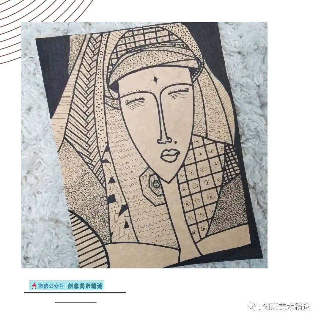 线描的表现力——16张构图很有设计感的黑白装饰画