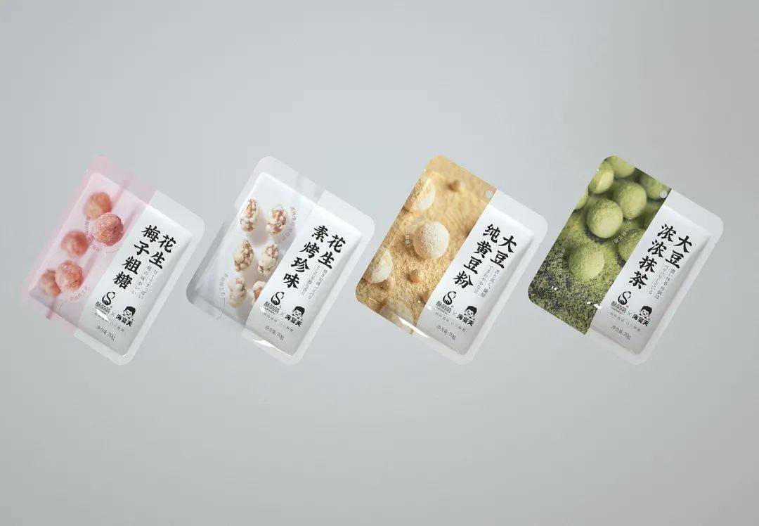包装花生和大豆的包装设计简约清新