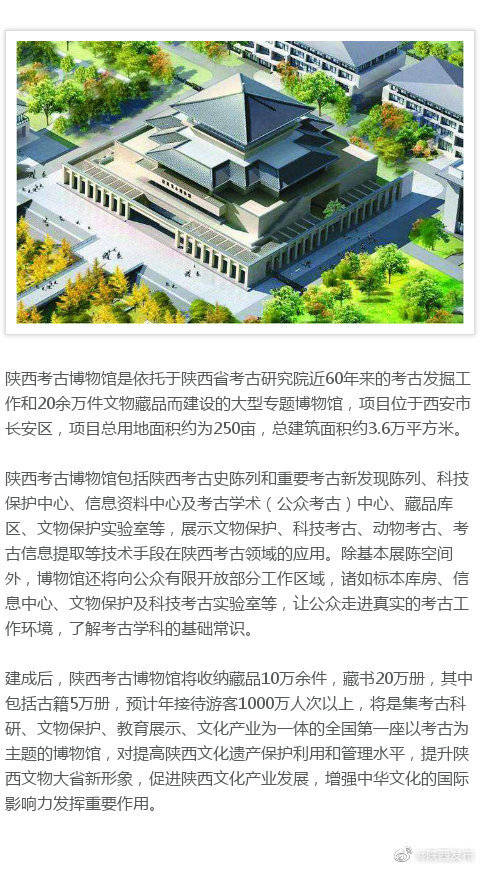 陕西考古博物馆明年建成开放
