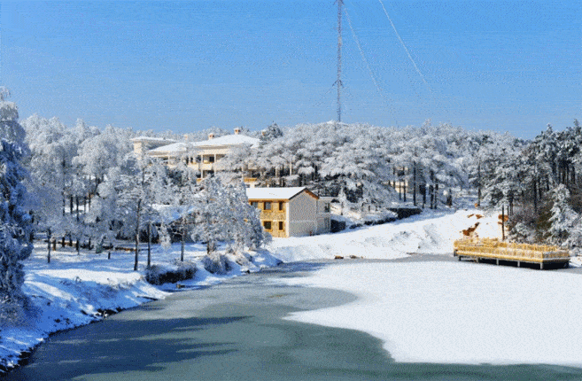 冬日里大雪纷飞,银装素裹,雾凇,冰凌,冰挂,冰柱等北国景象尽现.