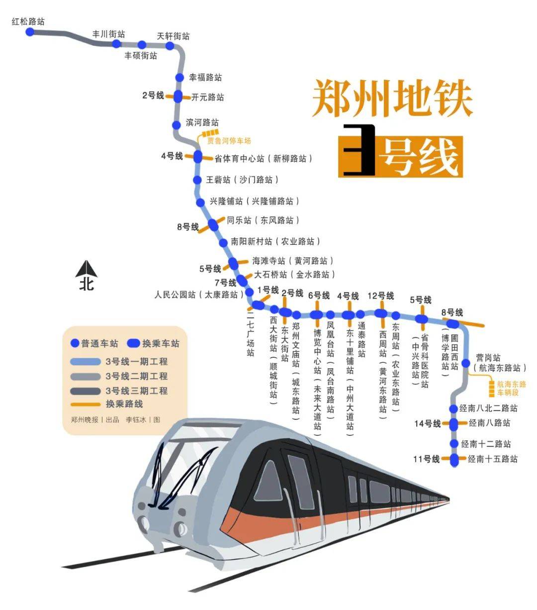 今起,郑州地铁3号线一期,4号线初期开通载客!河南3条高速同时开通!