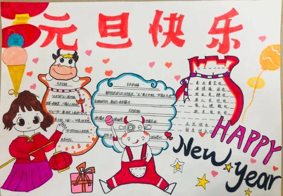 【小学部】庆元旦,迎新年,美美的手抄报来啦