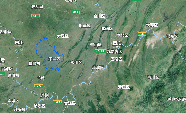 荣昌区环线高速公路工程,路线起于  清江镇接南渝泸高速公路设清江