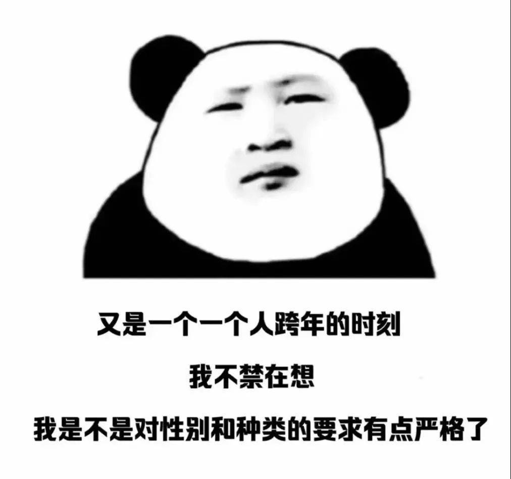 又是一个一个人跨年的时刻 我不禁在想  我是不是对性别和种类要求