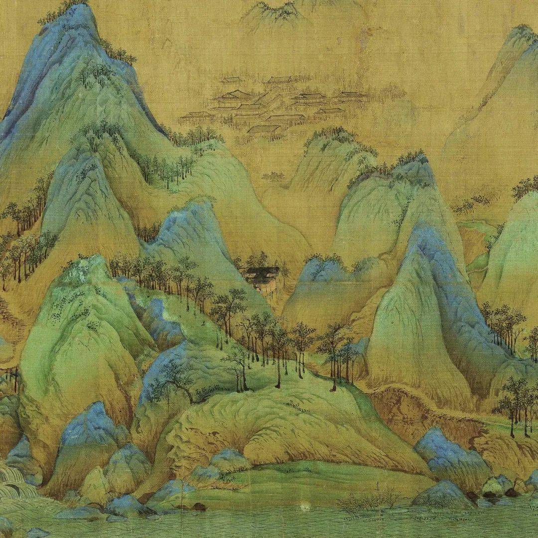 中国十大传世名画之一《千里江山图》全卷高清欣赏（细节放大）_画面