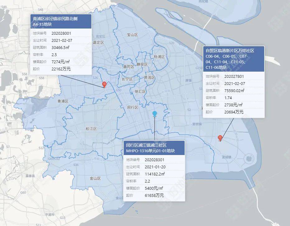 最新公告长三角区域挂牌23宗地块上海虹口区商住地楼面起价44904元㎡