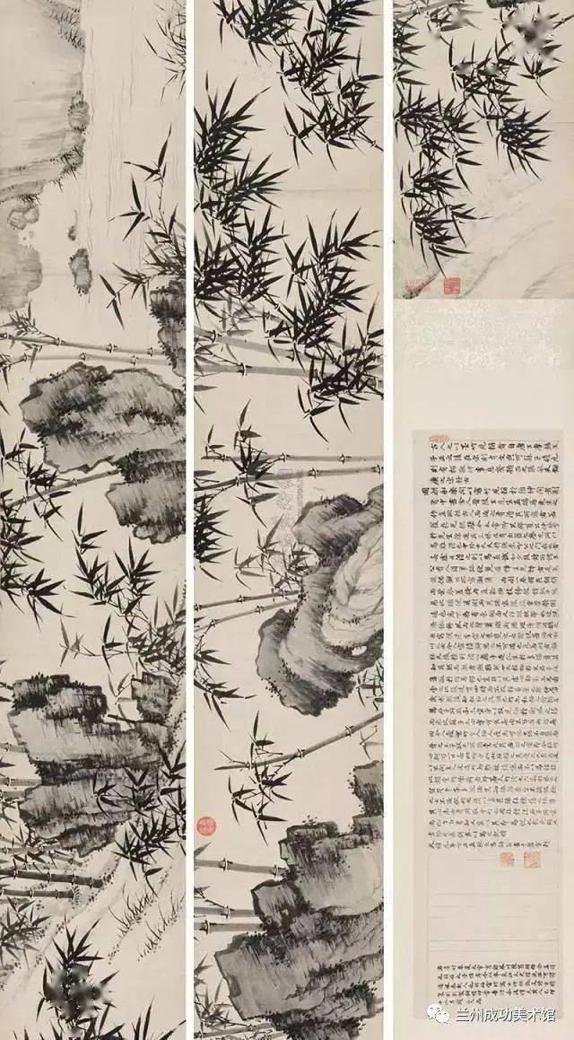明 夏昶 画竹 卷 纸本墨笔 26.6×603.3厘米 台北故宫博物院藏