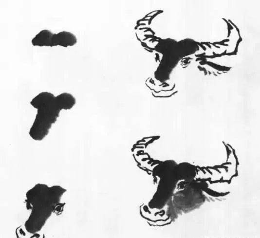 牛的画法_国画