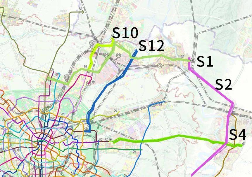 主要线路:s11 s11支线,向东连接s2 通向郫都,青白江,止于金堂 向南