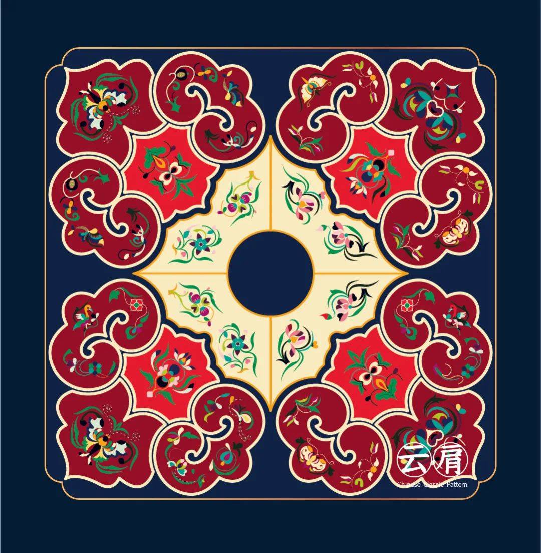 中国传统藏族四合如意图案设计图__传统文化_文化艺术_设计图库_昵图网nipic.com