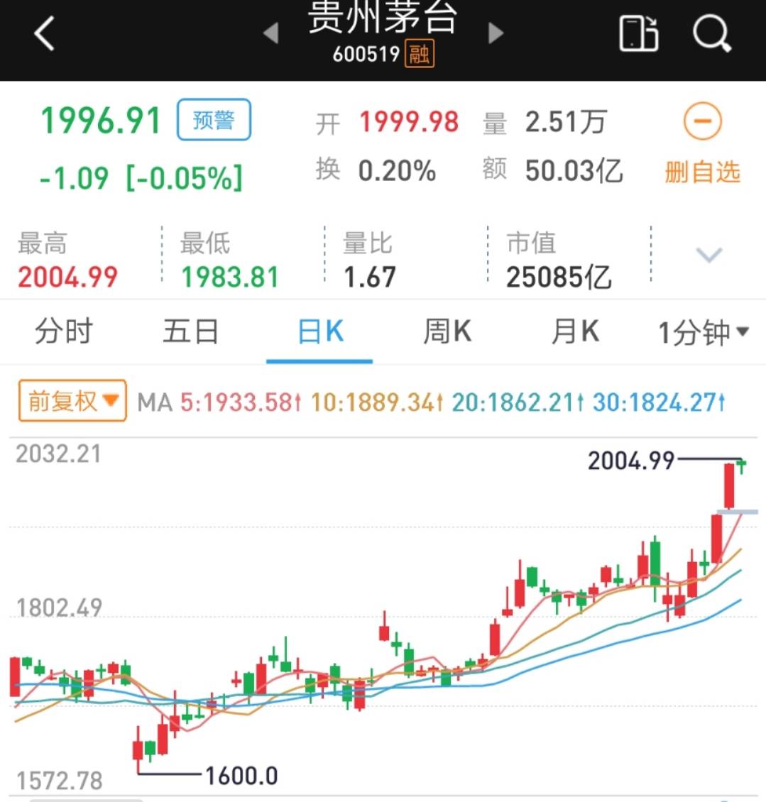 白酒股再大涨！贵州茅台去年营收近千亿，盘中