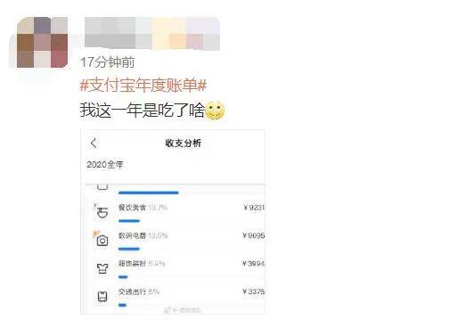 网友|支付宝年度账单出炉，网友遭“暴击”：我的钱像被大风刮走的
