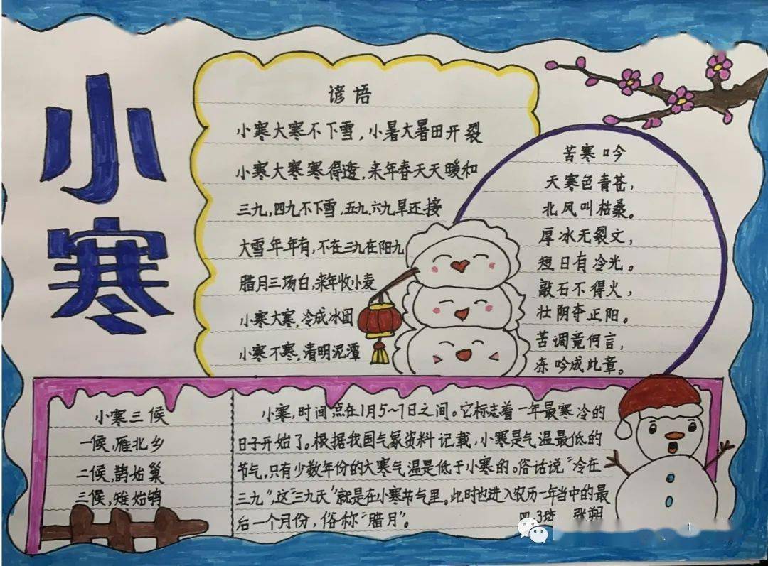 谭亚弥 褚雨璇 张峰源 一幅幅精彩的手抄报也展现了孩子对自然的