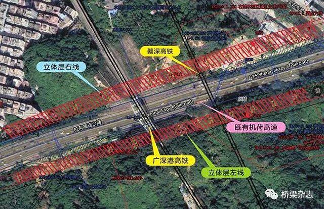 工程西起广深高速鹤洲立交,对接在建深中通道,向东通过深汕西高速连接