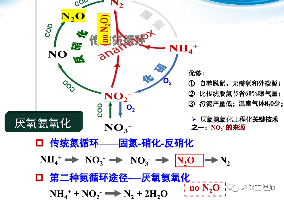 厌氧氨氧化与短程硝化反硝化的区别