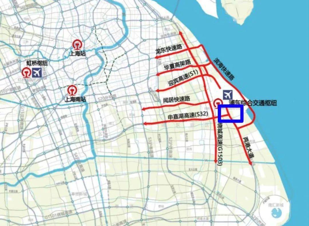 新建"周邓公路,闻居路"快速路,快速出入浦东综合交通枢纽