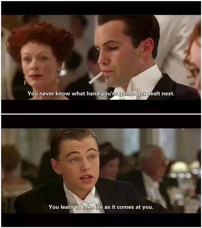 you never know what hand youre going to get dealt next. you