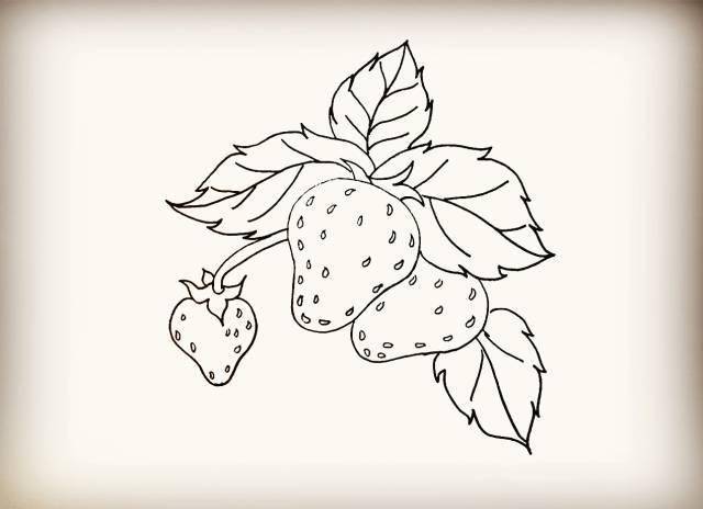 简笔画-草莓