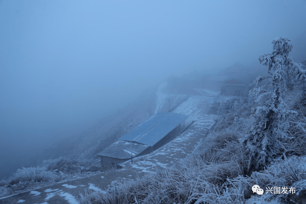 兴国雪景!看完图二,彻底沦陷了._大乌山