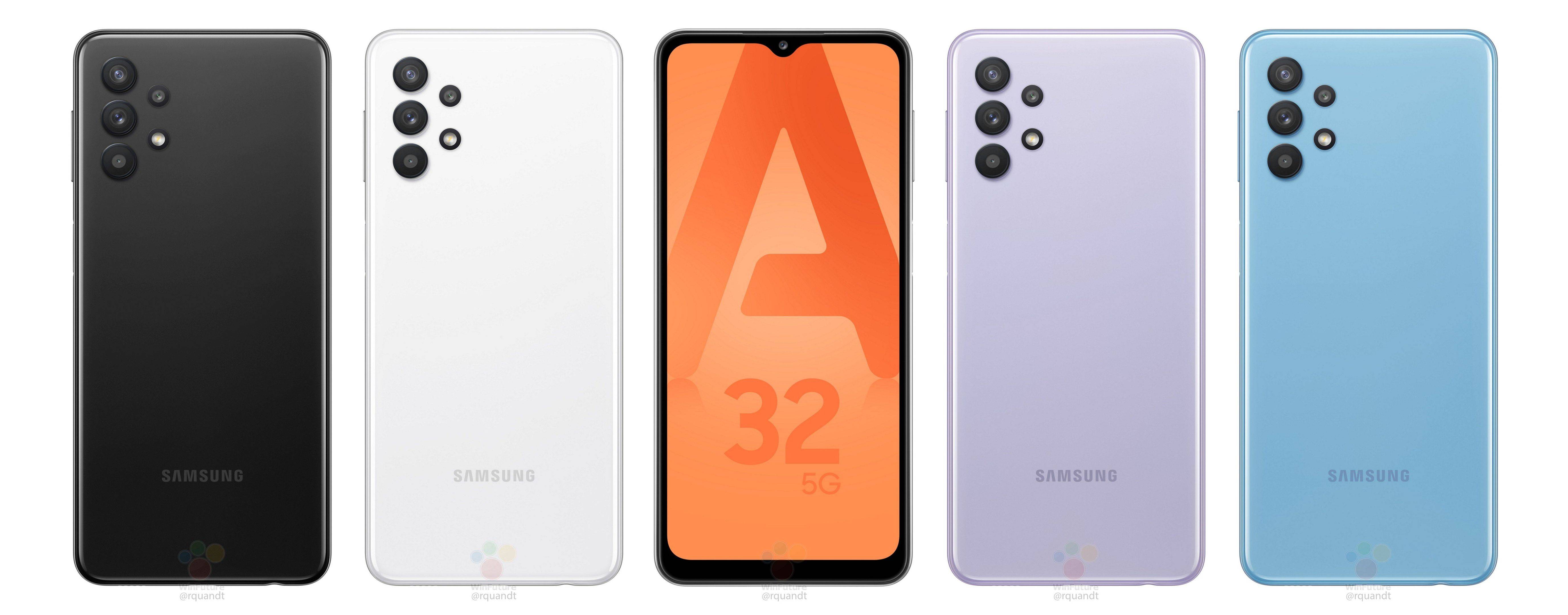 galaxy a32 5g官方渲染:摄像头闪光灯直接放在外壳上