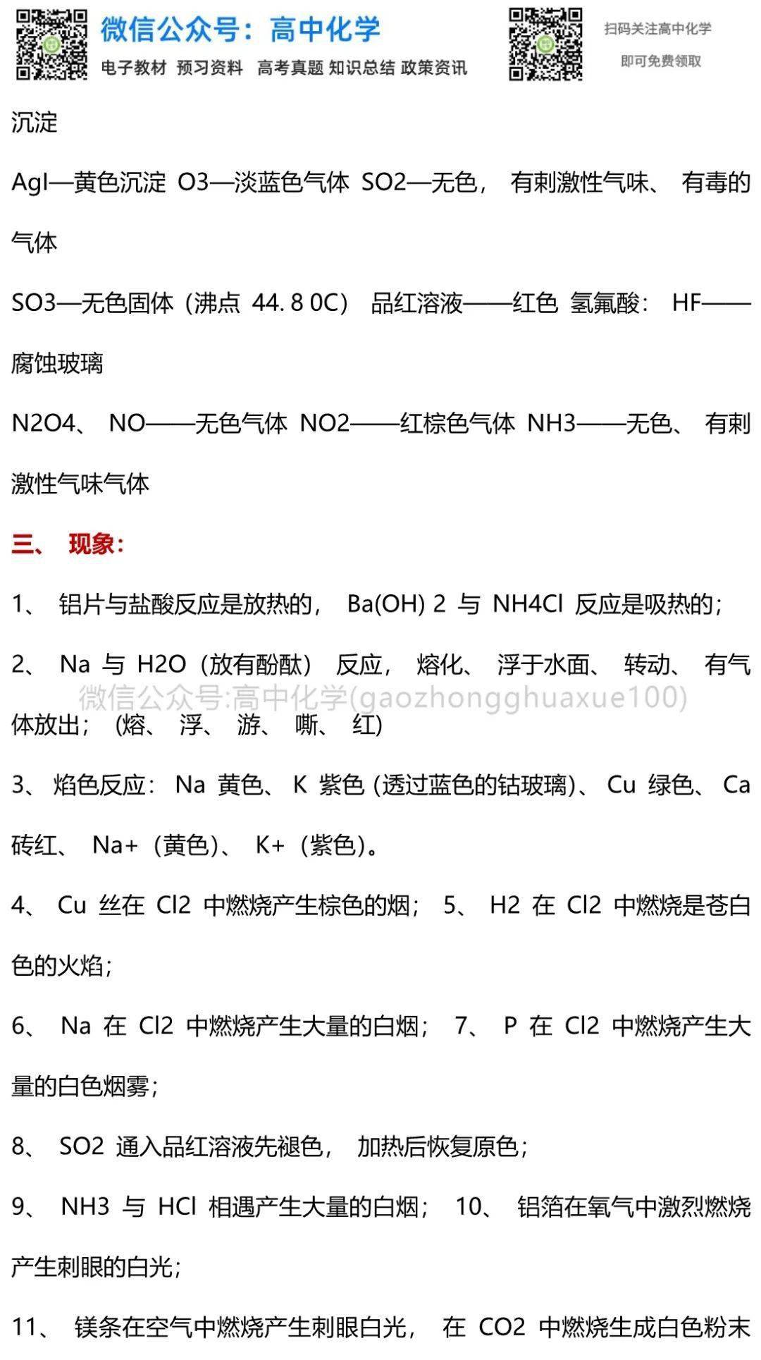 期末冲刺！学霸都在偷背的高中化学重要知识整理（PDF可下载）_手机搜狐网