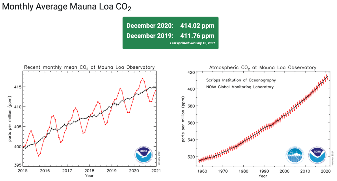 【数据】2020年排放量下降,但大气中二氧化碳含量继续上升!