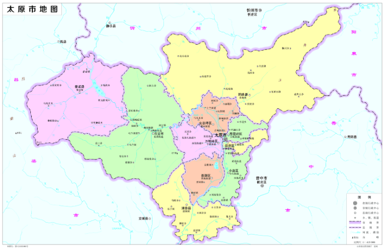太原市标准地图是运用全国第三次土地调查基础测绘地理信息数据和行政