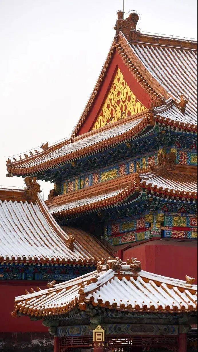 雪景里的中国古建筑