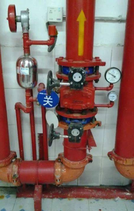 室外消火栓设置合规  室外水泵接合器正常使用 喷淋系统:  主备电起