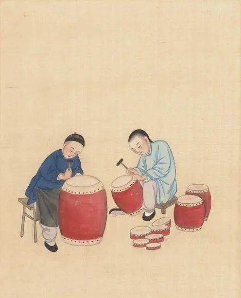 清朝民间市井行当图