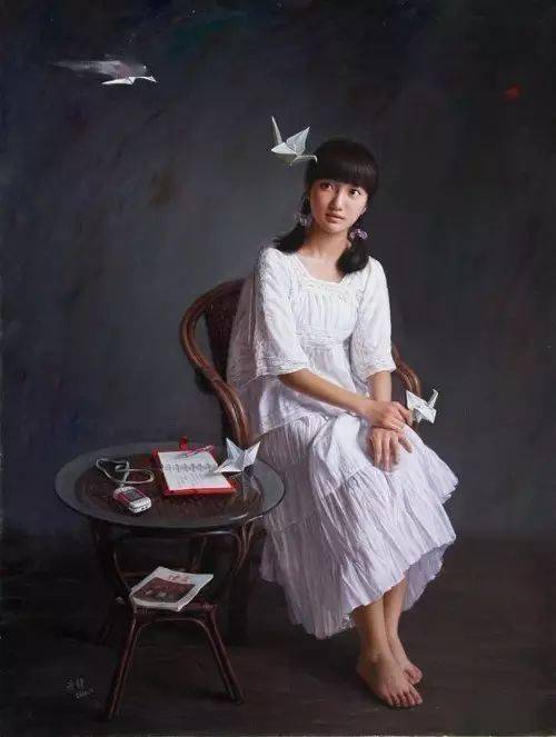 美女画家画美女,真美