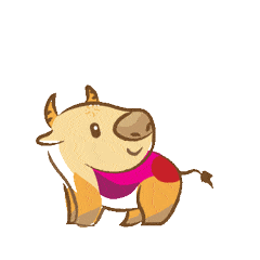 动漫生肖吉祥物小昂  和牛气满满的大昂 带着他们的 专属表情包来了!