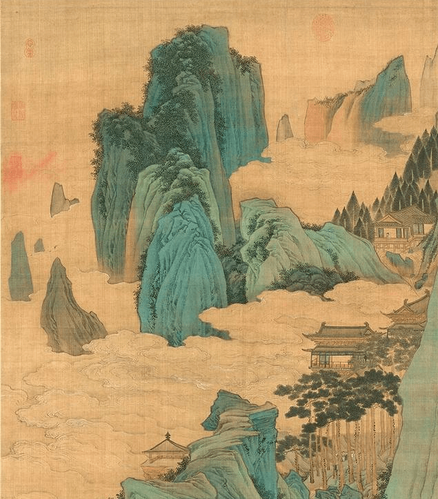 (明)仇英《桃源仙境图》局部