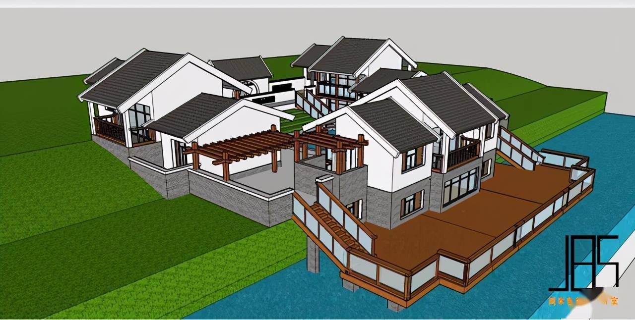 古典中式2021四合院设计建筑cad施工图3d模型su模型