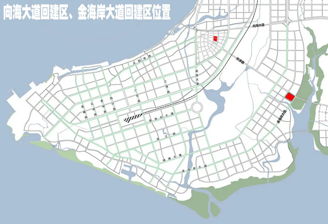 日前,北海的金海岸大道,向海大道两个回建区,开始工程勘察招标了.