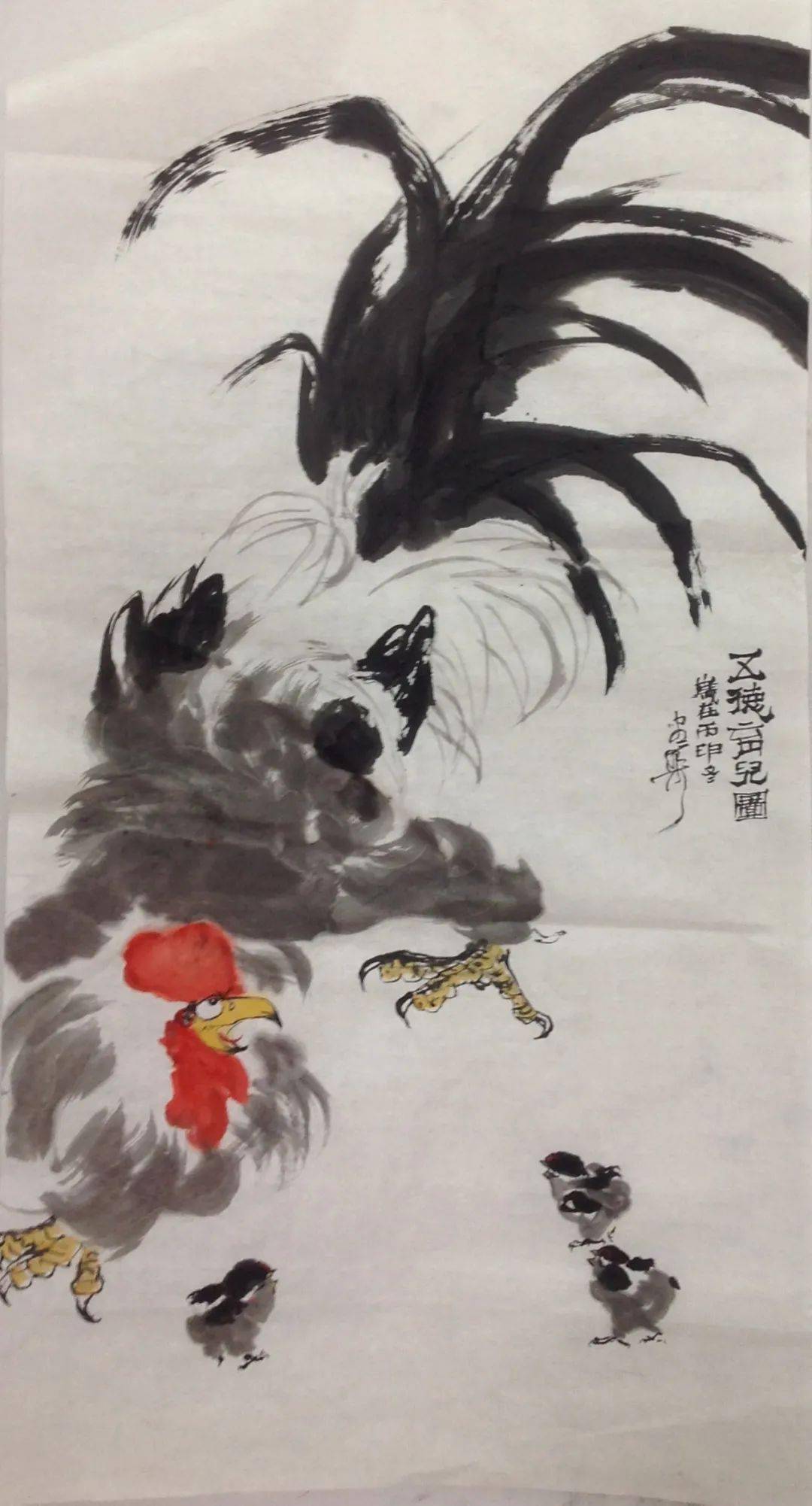 一唱千门万户开——李尽染画鸡