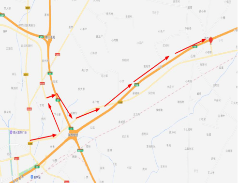 国道312线肥东道口至石长路交口 3, 马店路至孙解路施集段 绕行路线