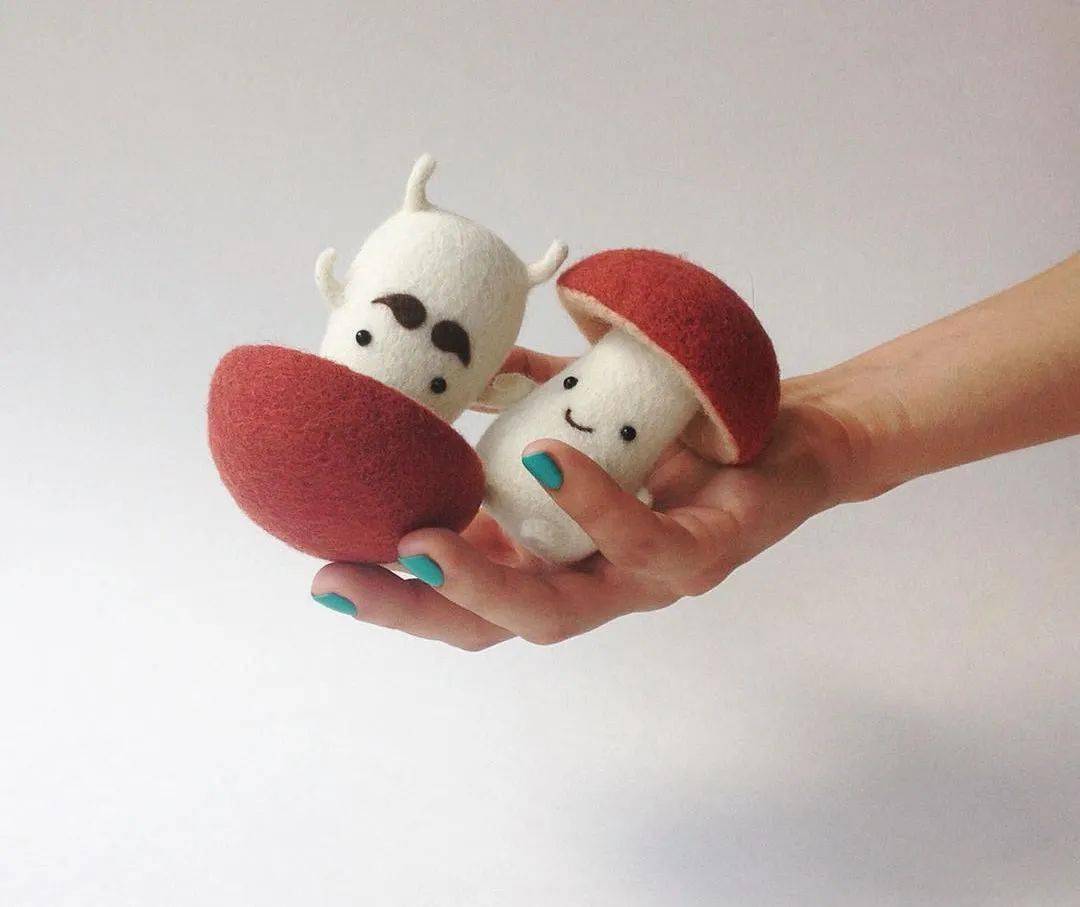 超可爱的羊毛毡,呆萌画风太治愈了!可惜脑子会了,手还