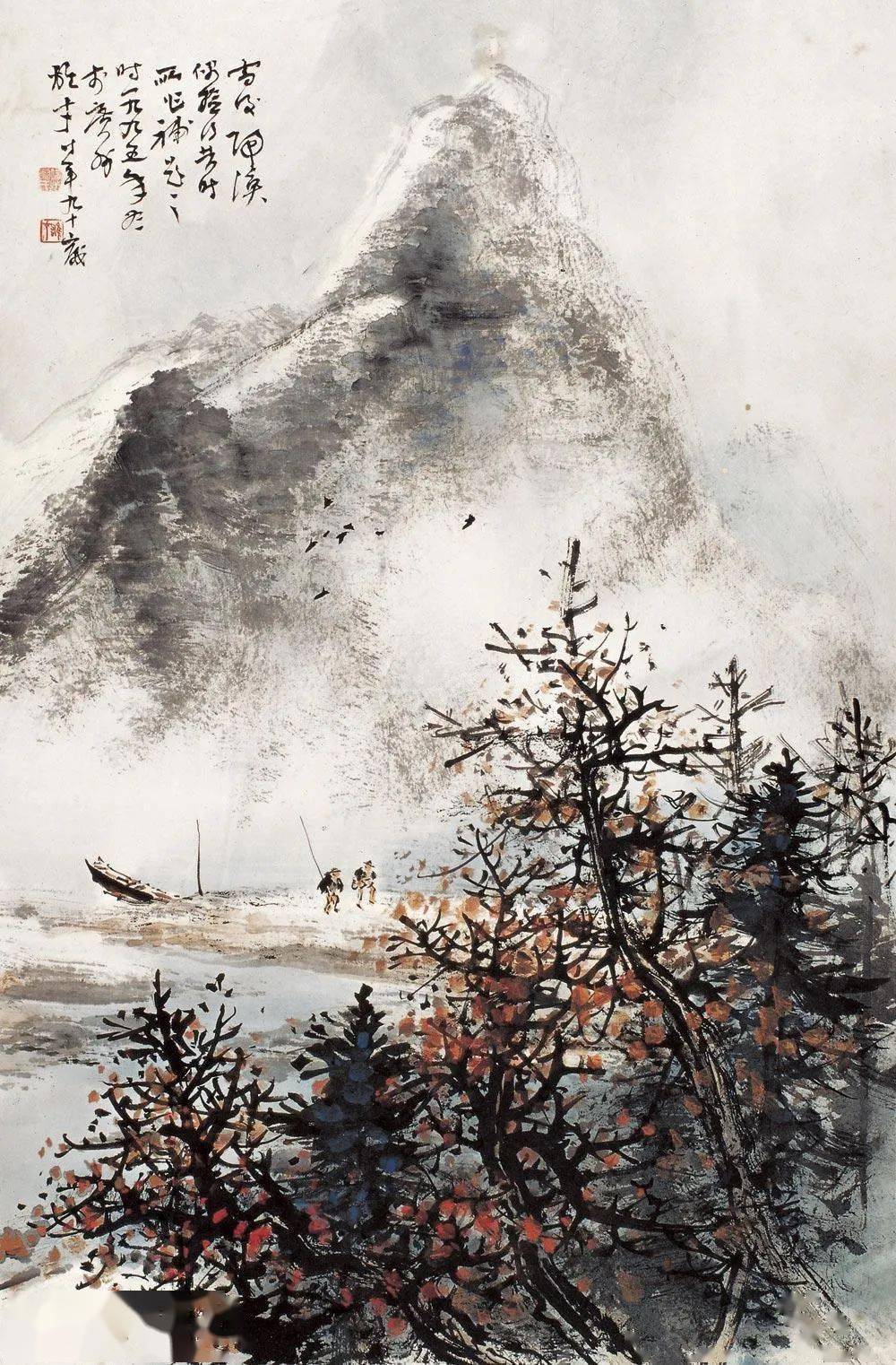 黎雄才笔下罕见的雪景山水_山水画