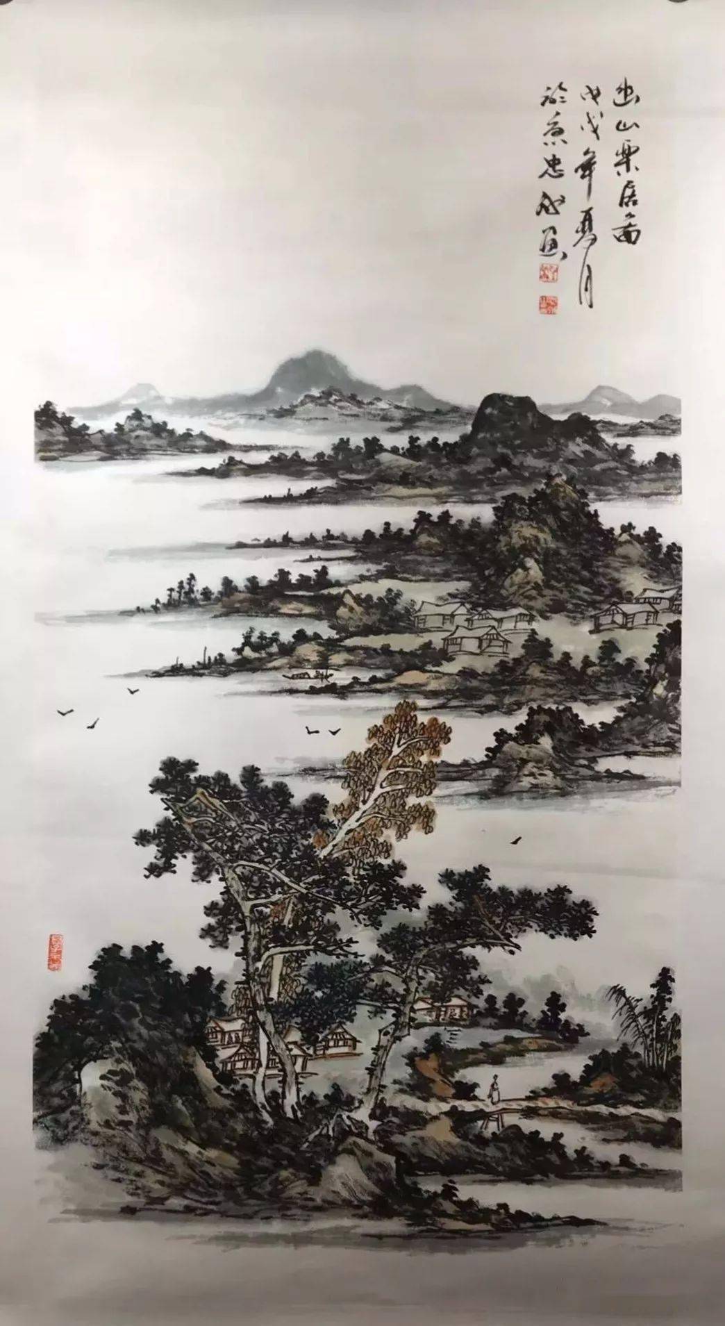 山水画 陈忠洲 136x68cm
