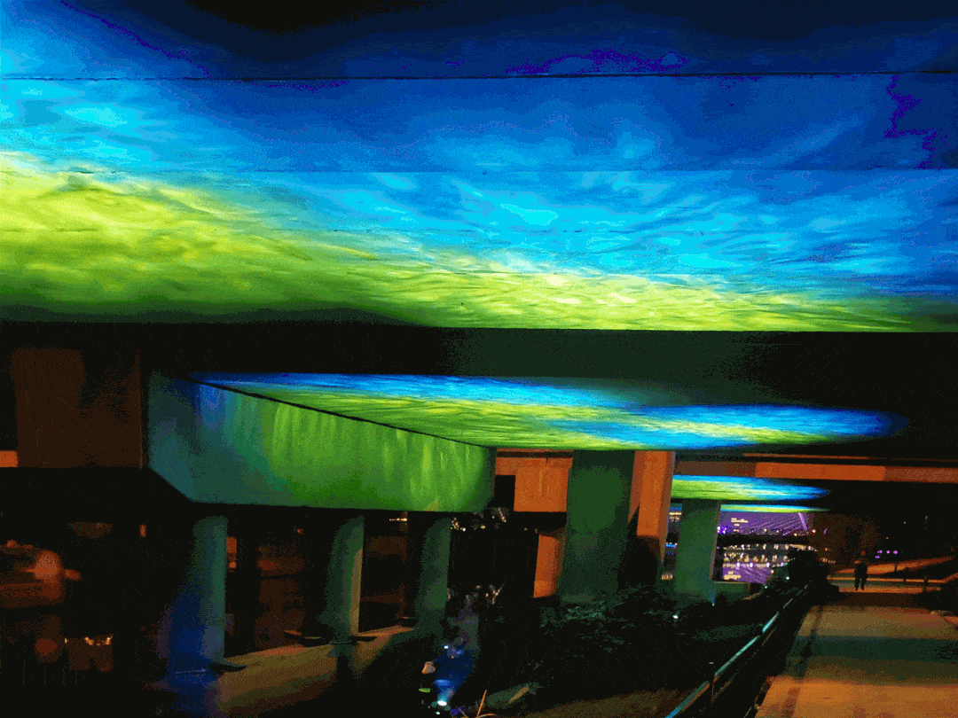 廊架,步道,绿树,花红 路灯,照树灯,射灯,投影灯,地埋灯……丰富多变