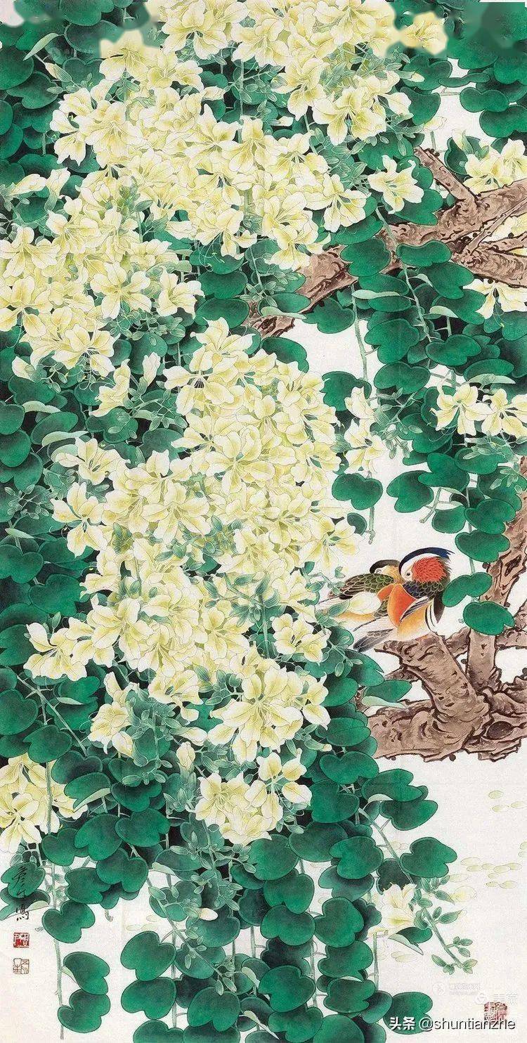 39幅名家花鸟双栖图清新淡雅