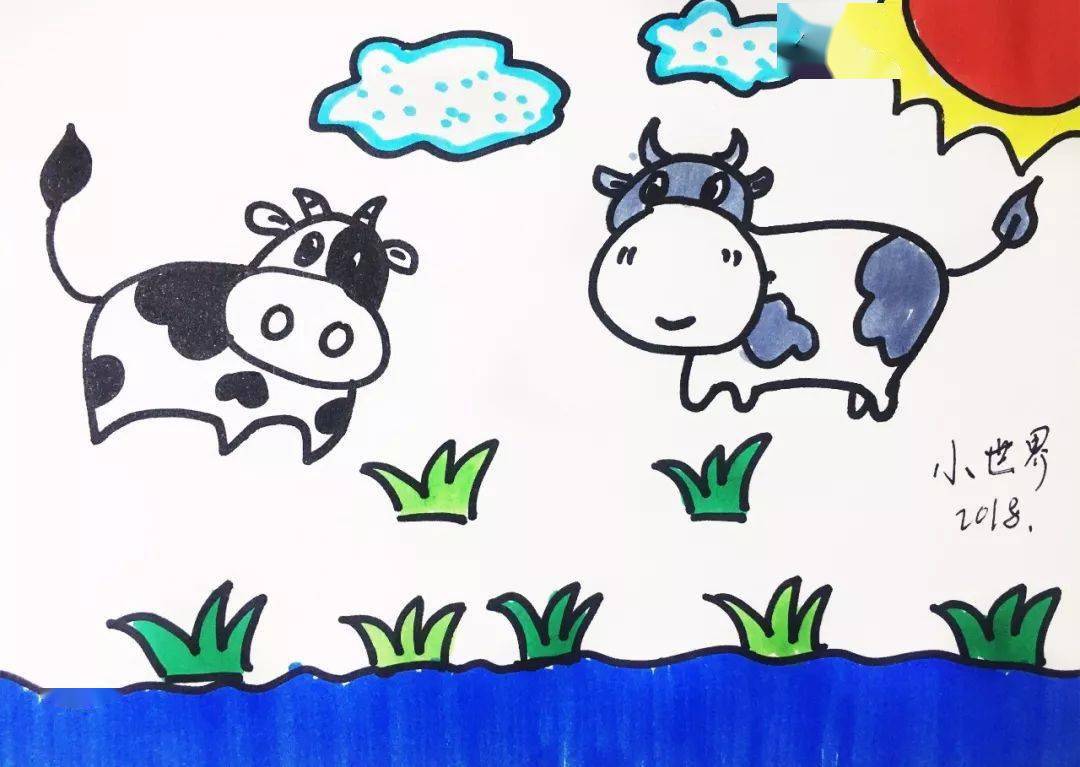 涂色的时候慢慢地平涂哦,可以涂上自己喜欢的颜色.  画一个椭圆.