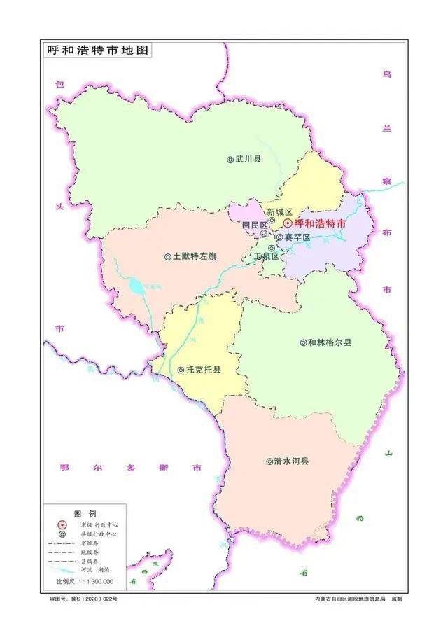 审图号:蒙s(2020)028号 ▼ 点击拖大看效果更好 乌海市标准地图 审图